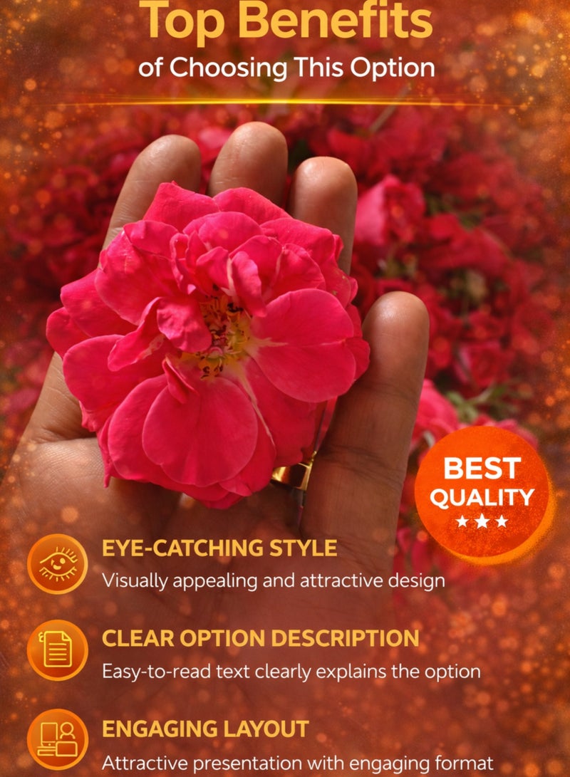 زهور الورد الأحمر الطازجة - ورود طبيعية منتقاة بعناية للاستخدام في الطقوس الدينية، وحفلات الزفاف، والديكورات، والمناسبات. - Image 4